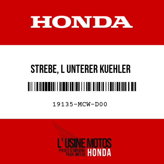 image de 19135-MCW-D00 STREBE, L UNTERER KUEHLER