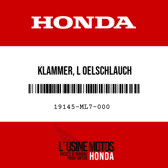 image de 19145-ML7-000 KLAMMER, L OELSCHLAUCH