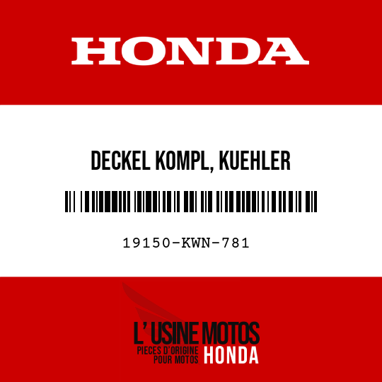 image de 19150-KWN-781 DECKEL KOMPL, KUEHLER
