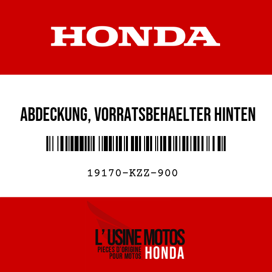 image de 19170-KZZ-900 ABDECKUNG, VORRATSBEHAELTER HINTEN