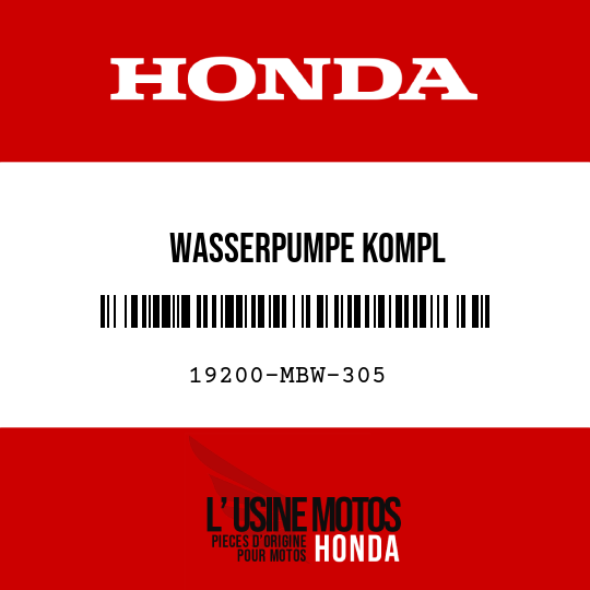 image de 19200-MBW-305 WASSERPUMPE KOMPL