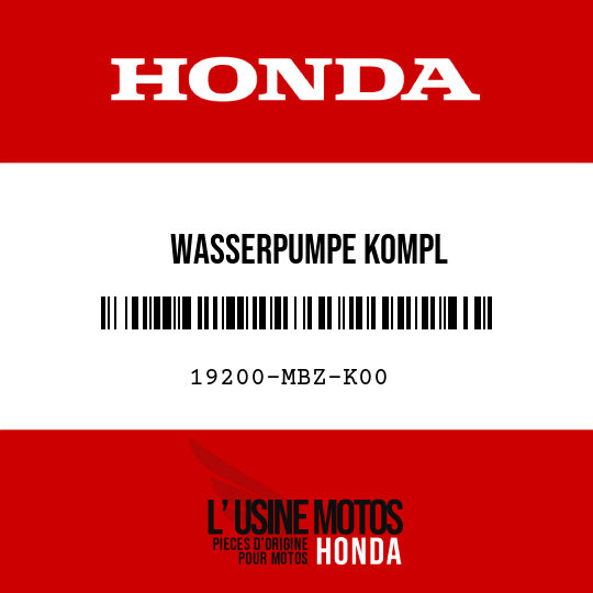 image de 19200-MBZ-K00 WASSERPUMPE KOMPL