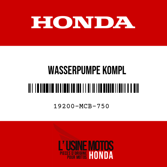image de 19200-MCB-750 WASSERPUMPE KOMPL
