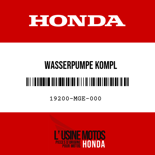 image de 19200-MGE-000 WASSERPUMPE KOMPL