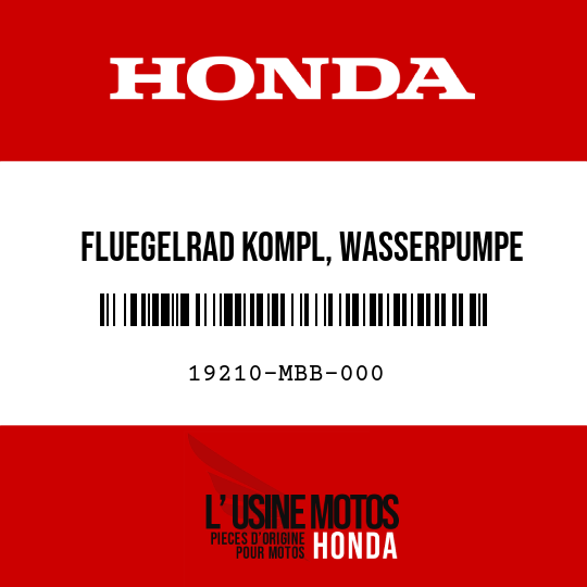 image de 19210-MBB-000 FLUEGELRAD KOMPL, WASSERPUMPE
