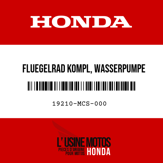 image de 19210-MCS-000 FLUEGELRAD KOMPL, WASSERPUMPE