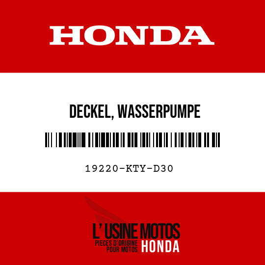 image de 19220-KTY-D30 DECKEL, WASSERPUMPE