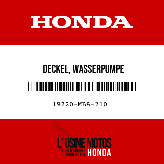 image de 19220-MBA-710 DECKEL, WASSERPUMPE