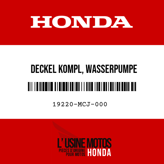 image de 19220-MCJ-000 DECKEL KOMPL, WASSERPUMPE