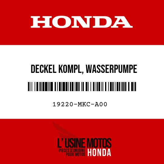 image de 19220-MKC-A00 DECKEL KOMPL, WASSERPUMPE