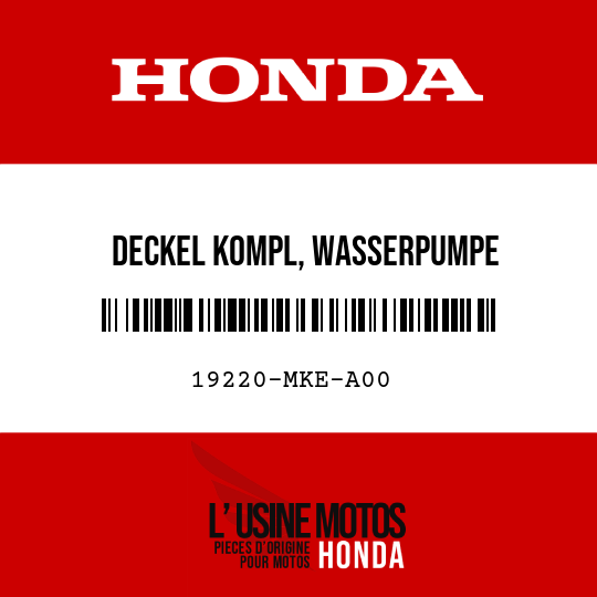 image de 19220-MKE-A00 DECKEL KOMPL, WASSERPUMPE