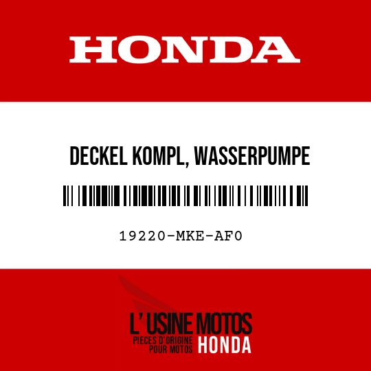 image de 19220-MKE-AF0 DECKEL KOMPL, WASSERPUMPE