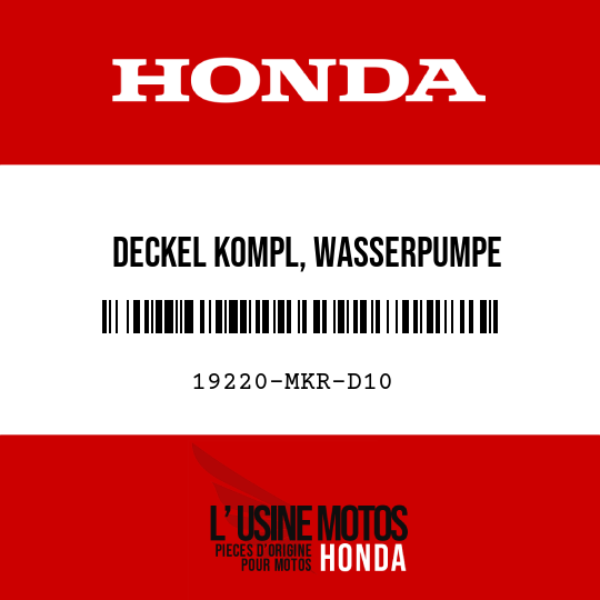 image de 19220-MKR-D10 DECKEL KOMPL, WASSERPUMPE