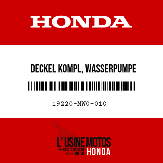 image de 19220-MW0-010 DECKEL KOMPL, WASSERPUMPE