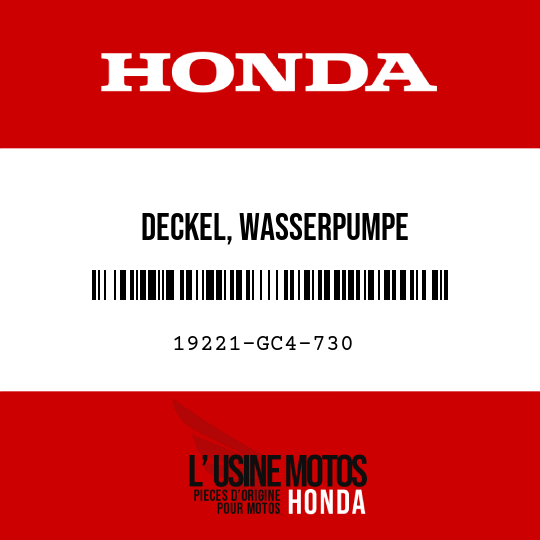 image de 19221-GC4-730 DECKEL, WASSERPUMPE