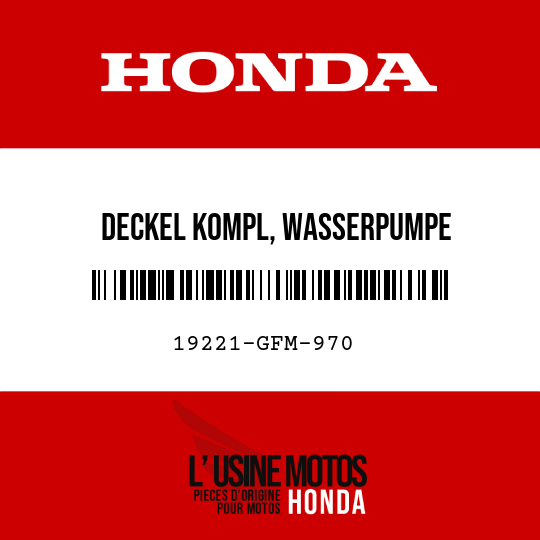 image de 19221-GFM-970 DECKEL KOMPL, WASSERPUMPE