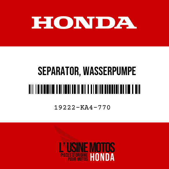 image de 19222-KA4-770 SEPARATOR, WASSERPUMPE