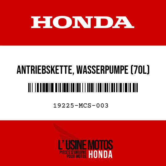 image de 19225-MCS-003 ANTRIEBSKETTE, WASSERPUMPE (70L)