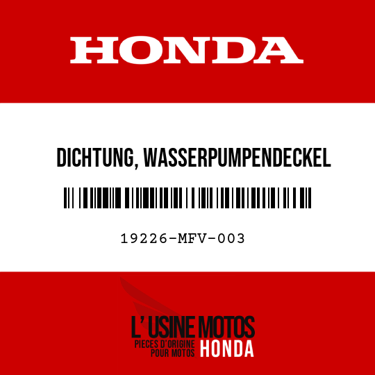 image de 19226-MFV-003 DICHTUNG, WASSERPUMPENDECKEL