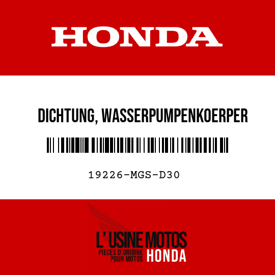 image de 19226-MGS-D30 DICHTUNG, WASSERPUMPENKOERPER