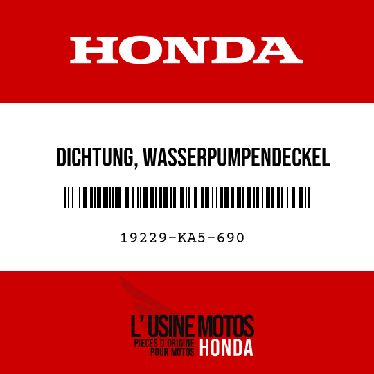 image de 19229-KA5-690 DICHTUNG, WASSERPUMPENDECKEL