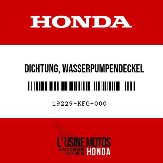 image de 19229-KFG-000 DICHTUNG, WASSERPUMPENDECKEL