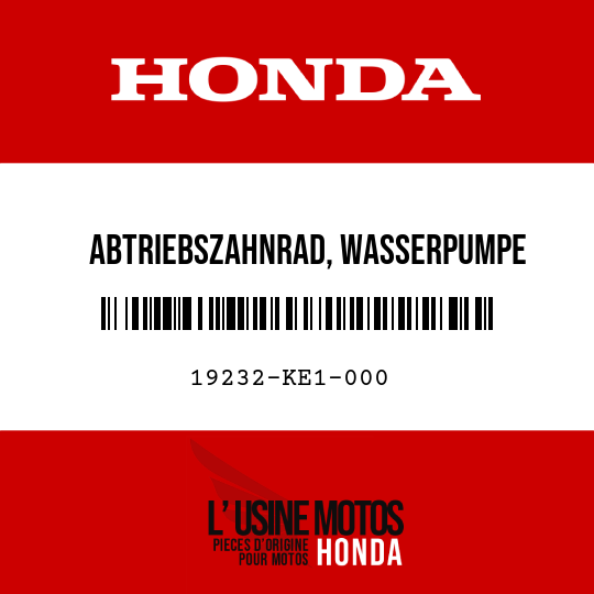 image de 19232-KE1-000 ABTRIEBSZAHNRAD, WASSERPUMPE