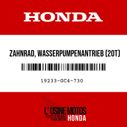 image de 19233-GC4-730 ZAHNRAD, WASSERPUMPENANTRIEB (20T)
