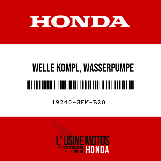 image de 19240-GFM-B20 WELLE KOMPL, WASSERPUMPE