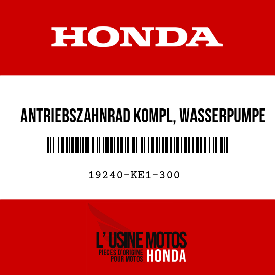 image de 19240-KE1-300 ANTRIEBSZAHNRAD KOMPL, WASSERPUMPE