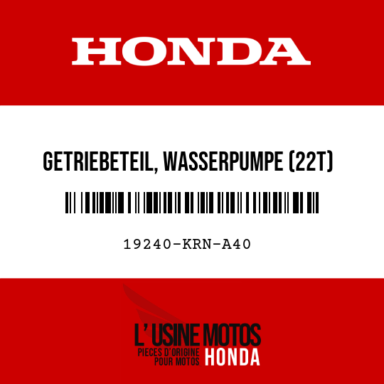 image de 19240-KRN-A40 GETRIEBETEIL, WASSERPUMPE (22T)