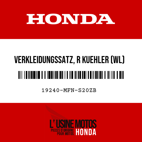image de 19240-MFN-S20ZB VERKLEIDUNGSSATZ, R KUEHLER (WL) TYPE1