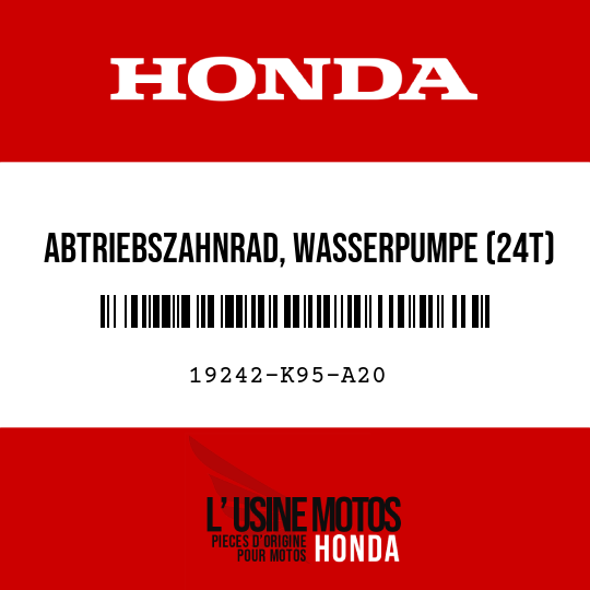 image de 19242-K95-A20 ABTRIEBSZAHNRAD, WASSERPUMPE (24T)