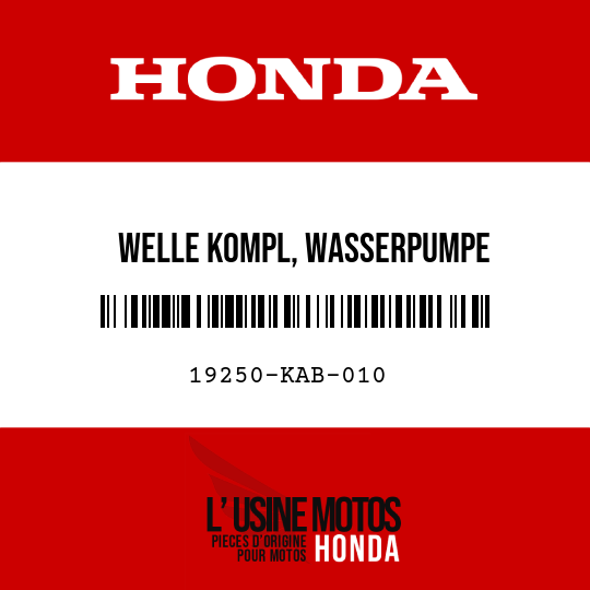 image de 19250-KAB-010 WELLE KOMPL, WASSERPUMPE