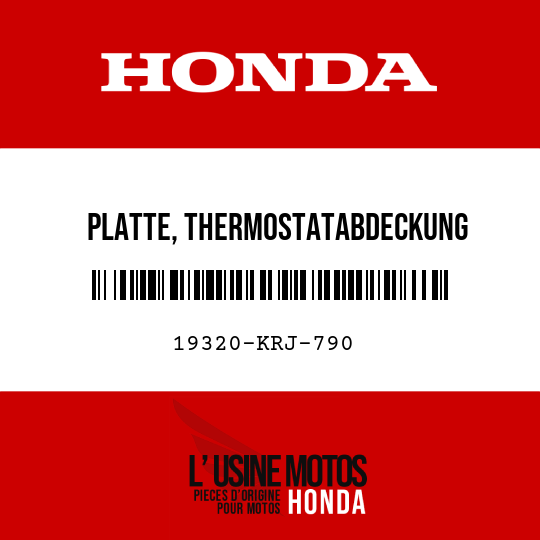 image de 19320-KRJ-790 PLATTE, THERMOSTATABDECKUNG