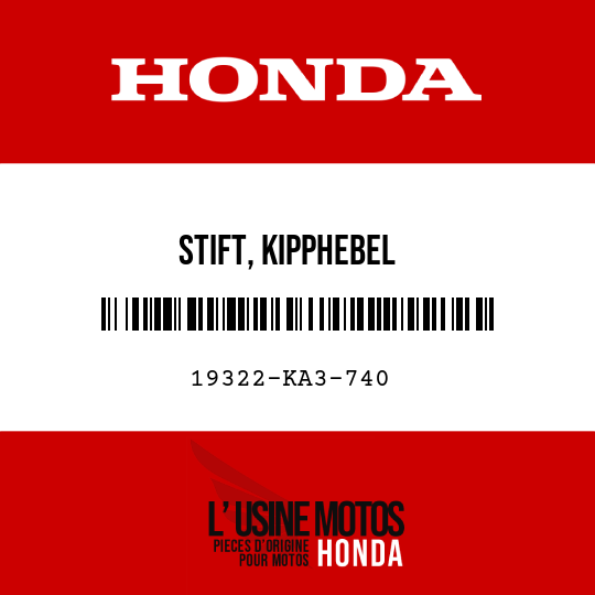 image de 19322-KA3-740 STIFT, KIPPHEBEL