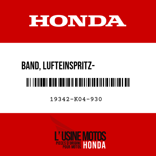 image de 19342-K04-930 BAND, LUFTEINSPRITZ-          STEUERVENTIL