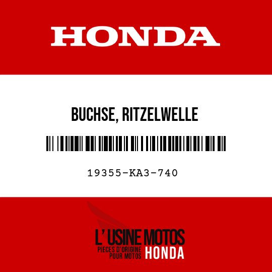 image de 19355-KA3-740 BUCHSE, RITZELWELLE