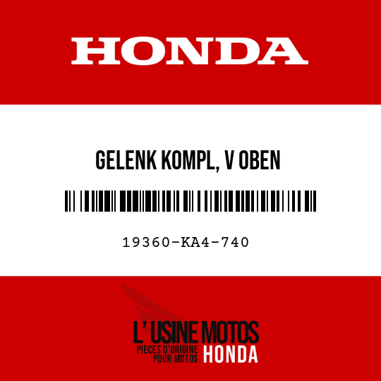 image de 19360-KA4-740 GELENK KOMPL, V OBEN