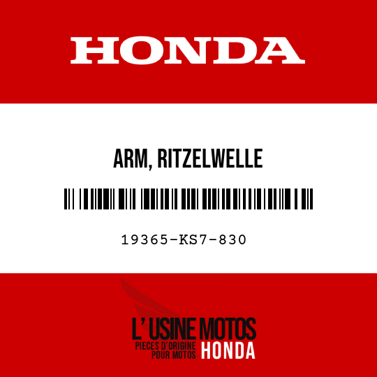 image de 19365-KS7-830 ARM, RITZELWELLE