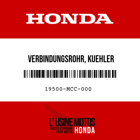 image de 19500-MCC-000 VERBINDUNGSROHR, KUEHLER