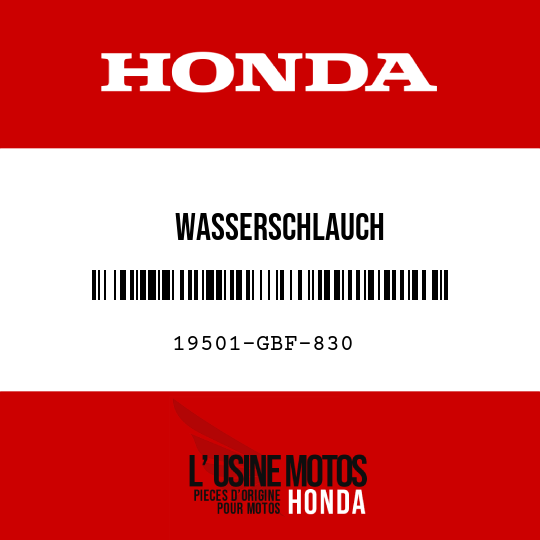 image de 19501-GBF-830 WASSERSCHLAUCH