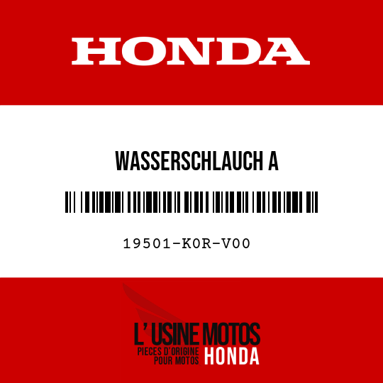 image de 19501-K0R-V00 WASSERSCHLAUCH A