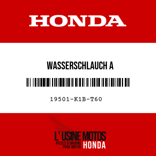 image de 19501-K1B-T60 WASSERSCHLAUCH A