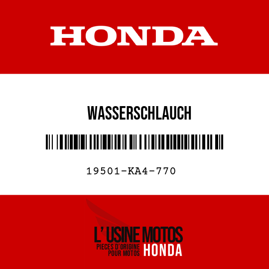 image de 19501-KA4-770 WASSERSCHLAUCH
