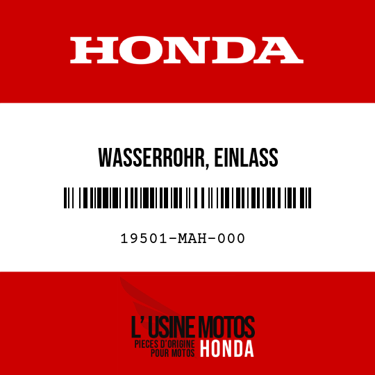 image de 19501-MAH-000 WASSERROHR, EINLASS