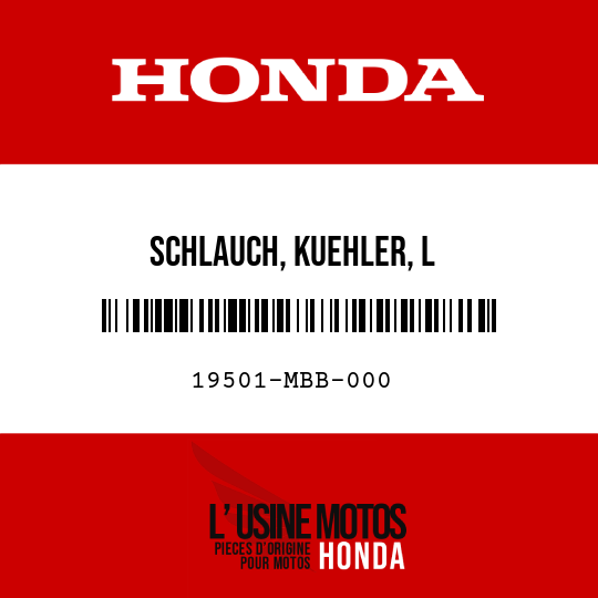 image de 19501-MBB-000 SCHLAUCH, KUEHLER, L