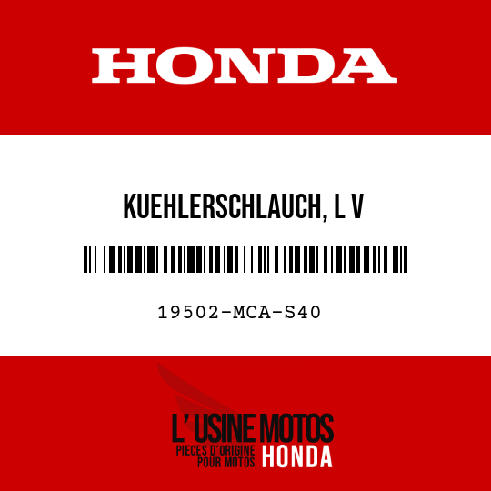 image de 19502-MCA-S40 KUEHLERSCHLAUCH, L V