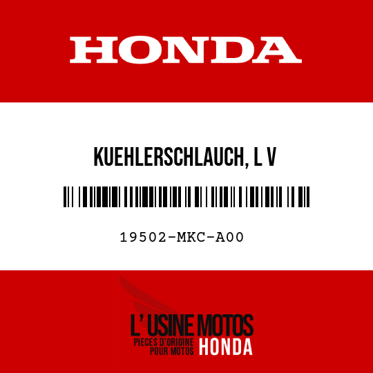 image de 19502-MKC-A00 KUEHLERSCHLAUCH, L V