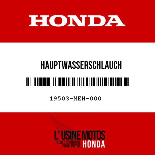 image de 19503-MEH-000 HAUPTWASSERSCHLAUCH